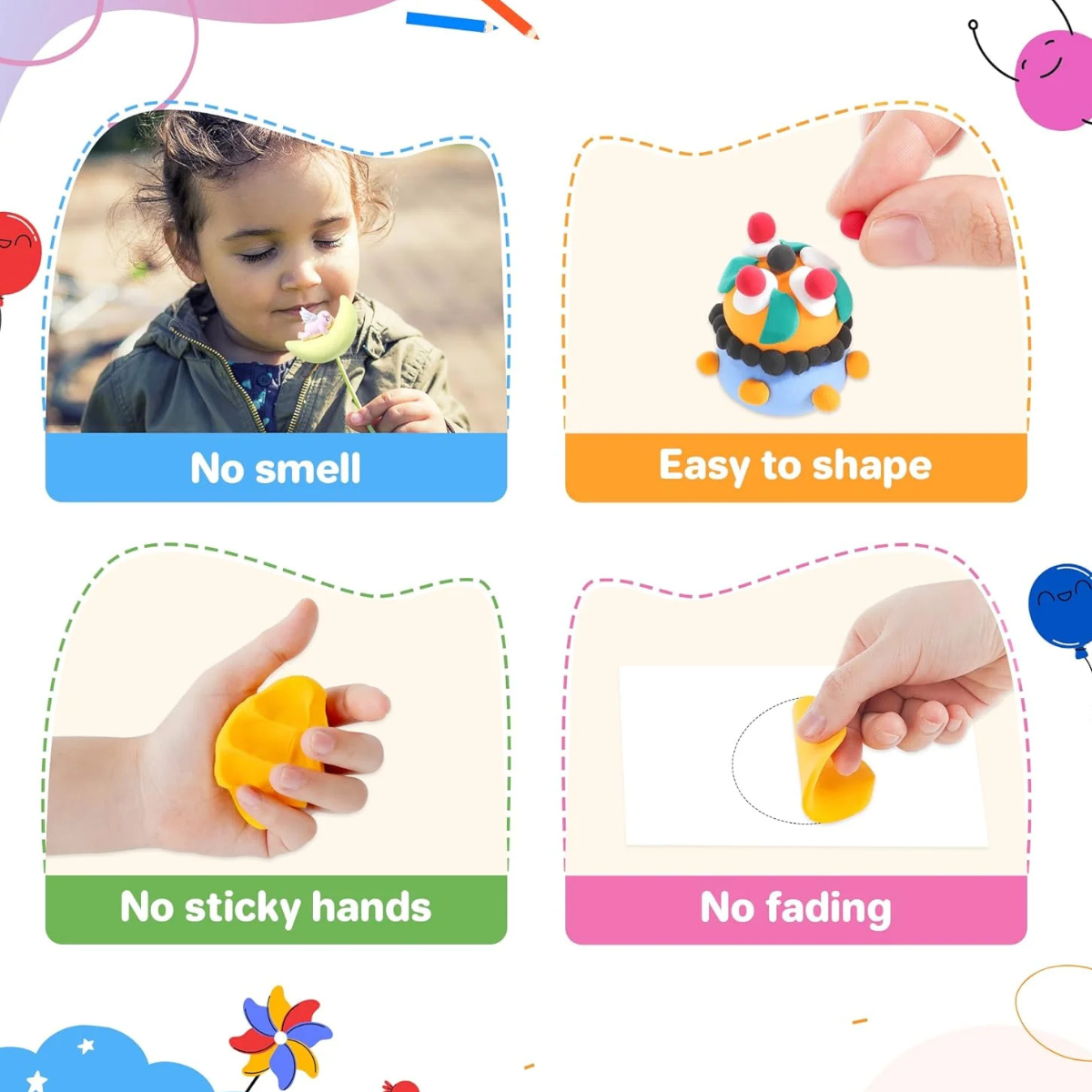 Air-Dry Modeling Clay Set – 24 Colors